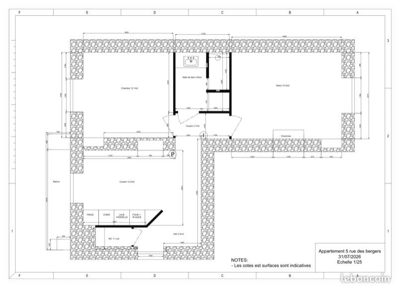 Appartement 2 pièces 51 m² · à Grenoble · 51 m² · 850 €