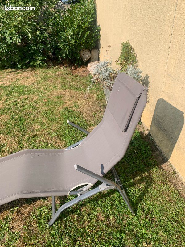 Transat bain de soleil de jardin (image 1)