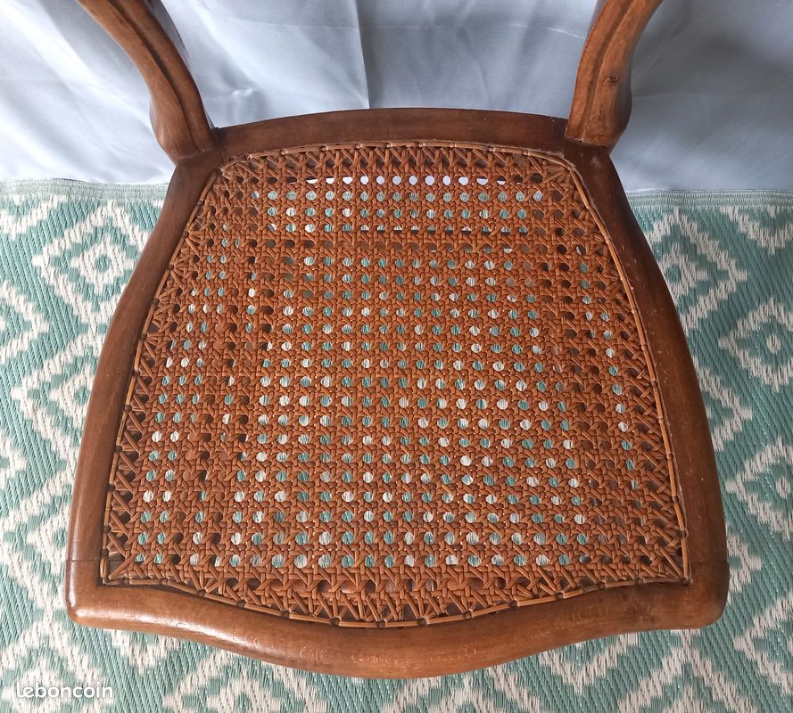 Chaise Louis Philippe en Noyer Assise Cannée (image 5)
