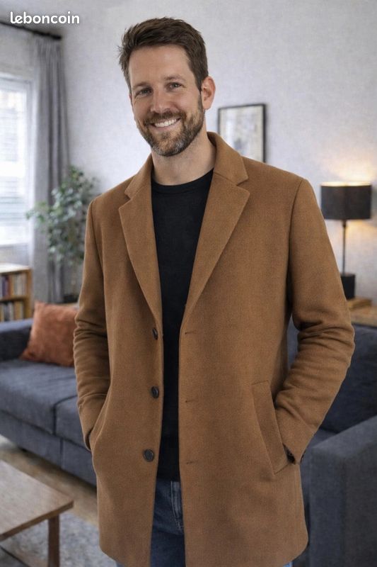 Manteau marron jacks and jones homme
