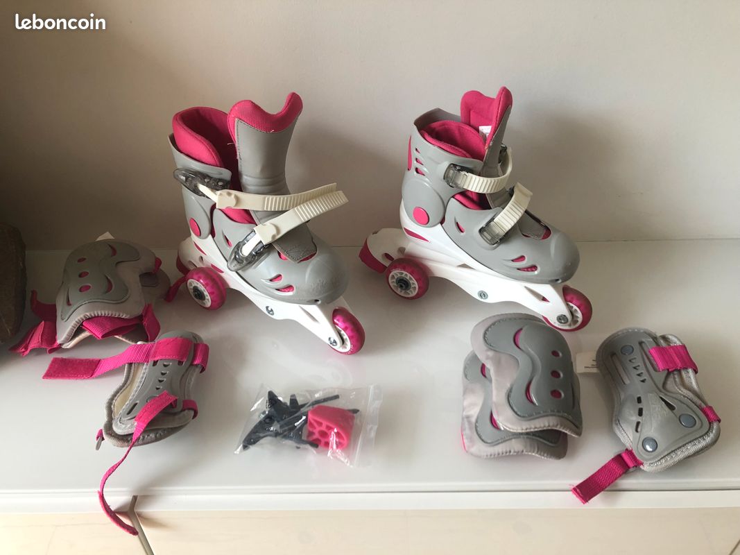 Rollers Evolutifs Roues Gris-Rose Taille 30-33 Oxybul Jeux