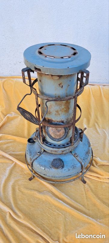 Vieux Poêle à Pétrole Marke Turm, Mécanisme Mèche OK, Vintage Atelier