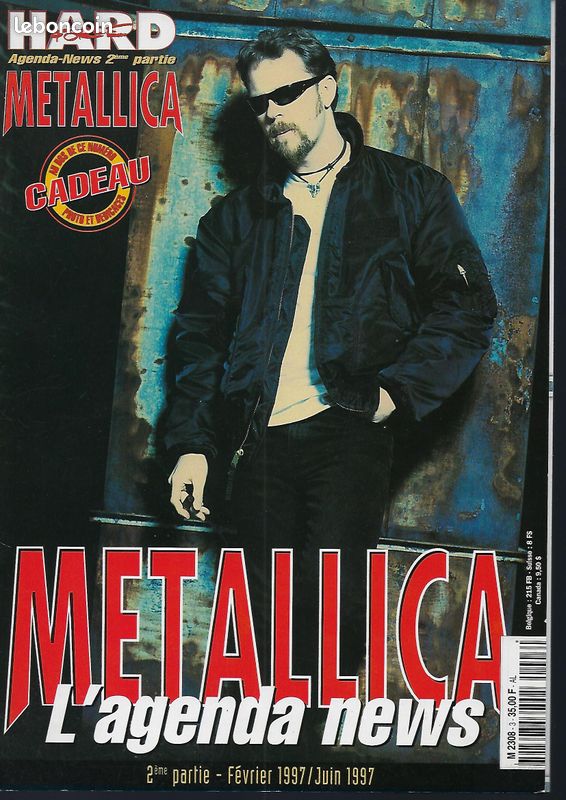 DEMI CALENDRIER METALLICA 2eme PARTIE FEVRIER 1997 a JUIN1997 (image 1)