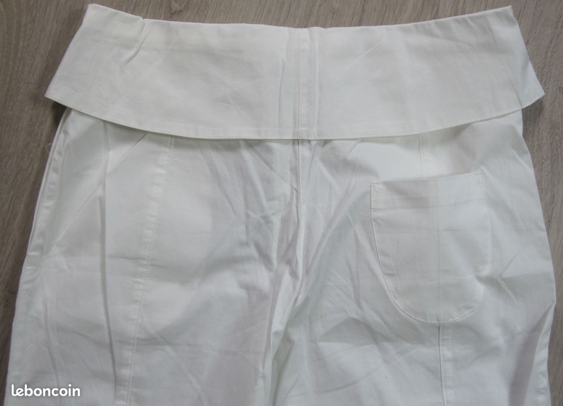Pantalon detente femme blanc coupe large « adidas » (image 8)