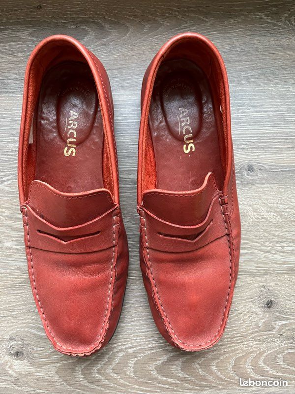 Mocassins Arcus cuir rouge 41 (image 2)