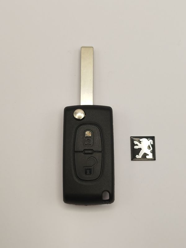 Coque de clé Peugeot pour 107 207 307 308 407 607 3008 5008 Expert Partner  + LOGO CE0523 - Équipement auto