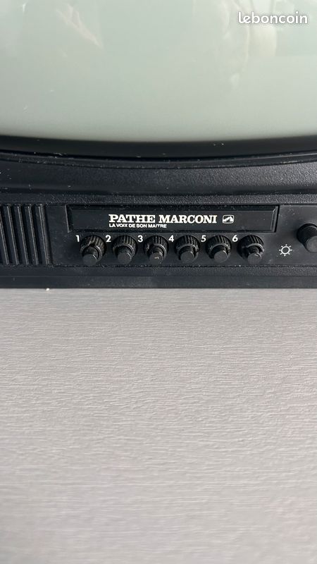 Téléviseur Vintage Pathé Marconi Des Années 70, Couleur Orange, Style Loft Déco Rétro