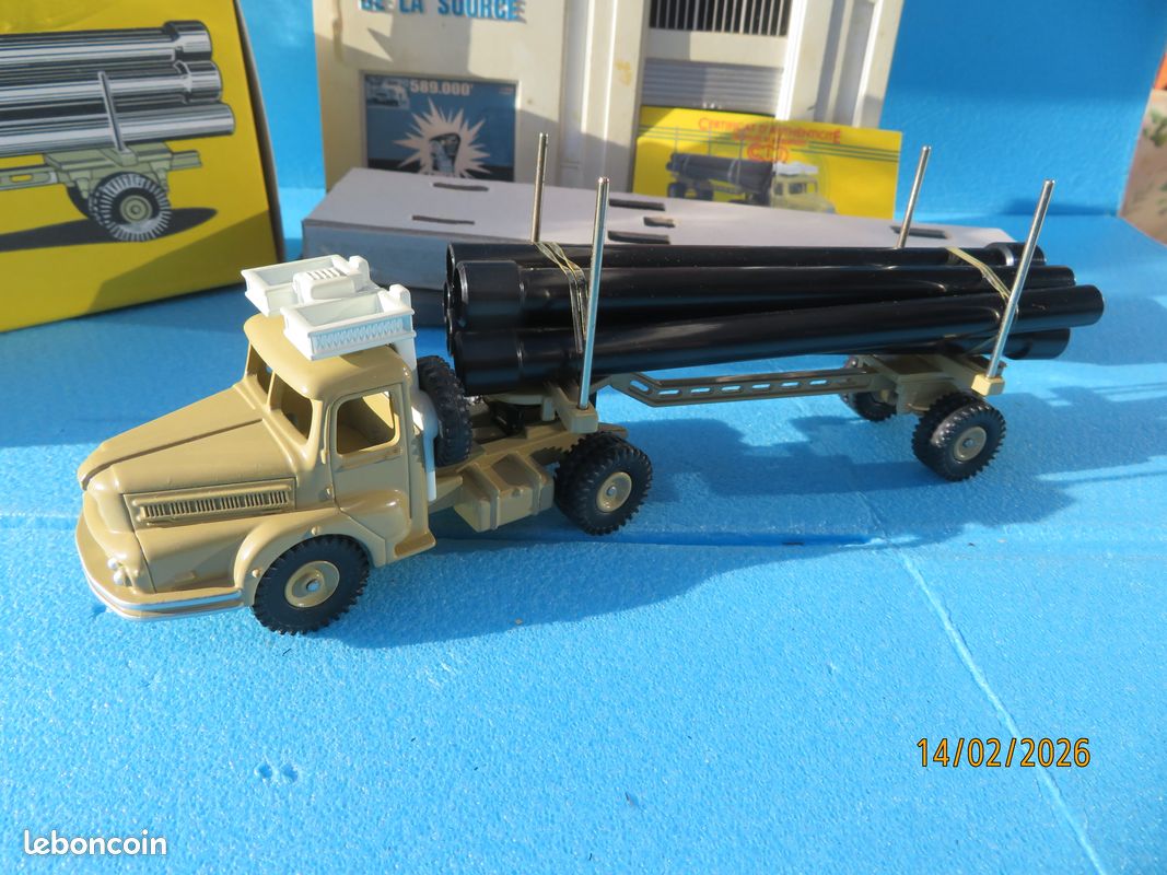 CIJ NOREV CAMION UNIC SAHARIEN SEMI REMORQUE PORTE PIPE LINE neuf boite (image 2)