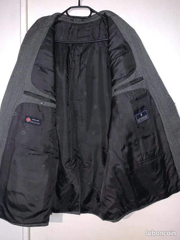 Veste grise 100 % pure laine taille 52 de Fursac (image 2)