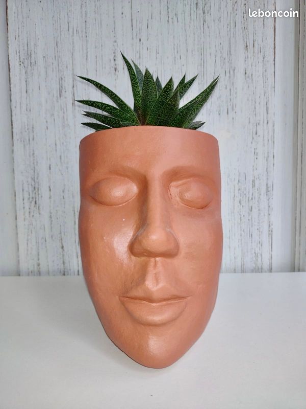Vase en forme de visage - Origine Brésil (image 2)