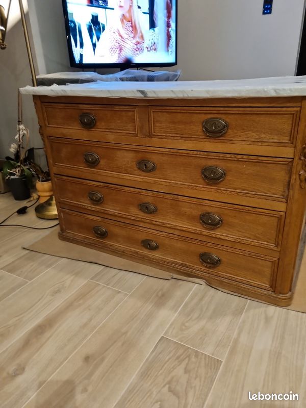 Commode ancienne en bois massif style Louis Philippe (image 5)
