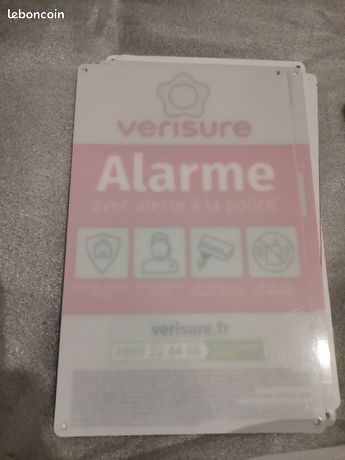 Plaque Dissuasive D'alarme Verisure 2025 - 15x24 Cm - Auto-adhésive Et étanche - Neuf Avec Sticker Offert
