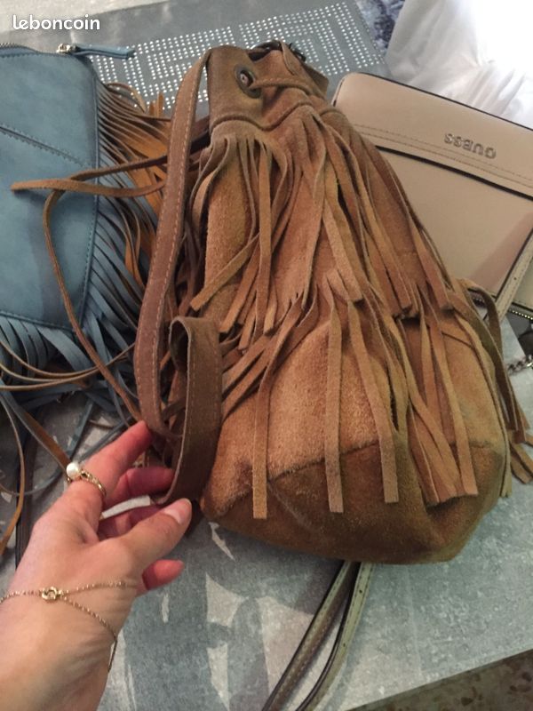 Sac à frange. Cuir véritable (image 2)