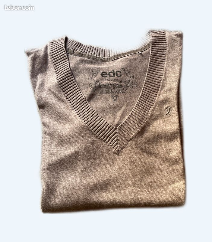 Pull marron esprit taille m (image 1)