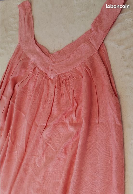 Robe D'été Ample En Coton Et Lin À Manches 1/2 Pour Femme