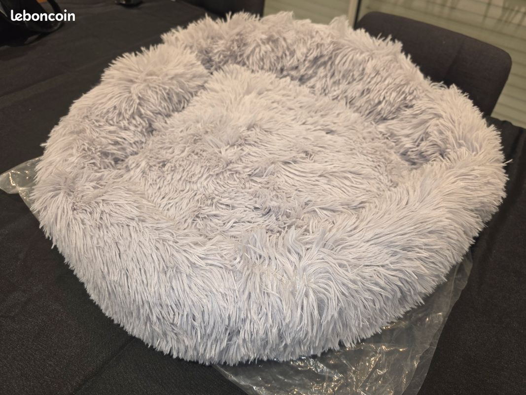 Coussin panier donut XL gris clair pour chien Neuf (image 3)
