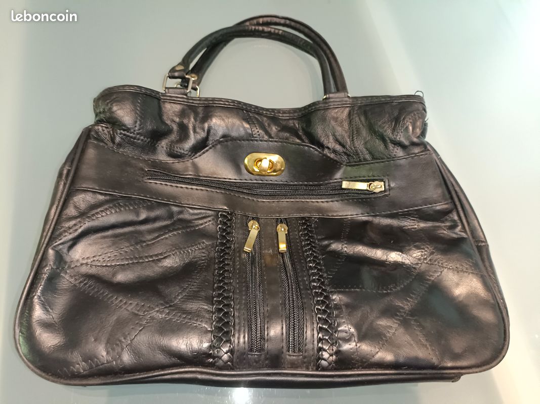Sac à main cuir et pvc (image 1)