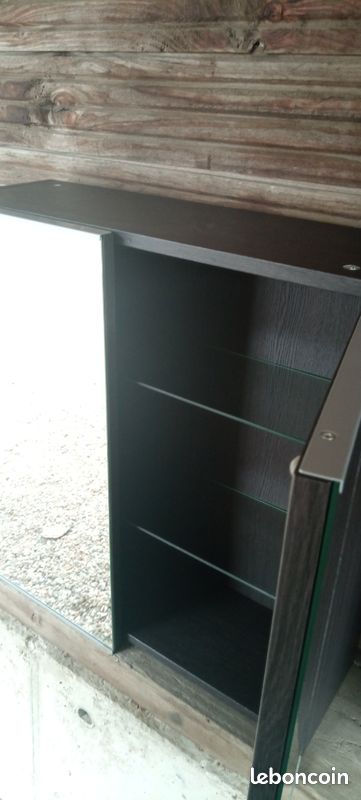 Armoire murale salle de bain avec 2 portes miroirs (image 1)