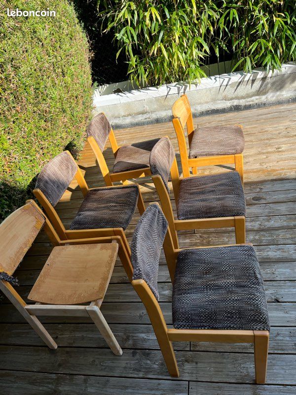 Lot de 6 chaises à retaper (image 1)