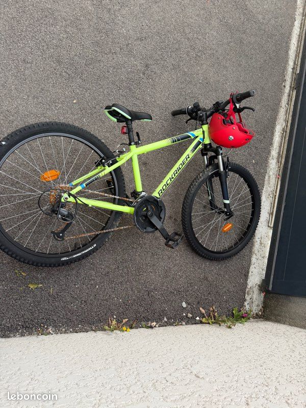 VTT ROCKRIDER ST 500 24 POUCES Jaune Fluo (image 6)