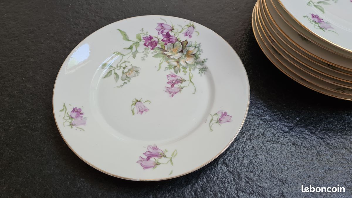 Assiette Ancienne Ludwigsburg Vers 1770 - Porcelaine à Décor Floral - 24 Cm