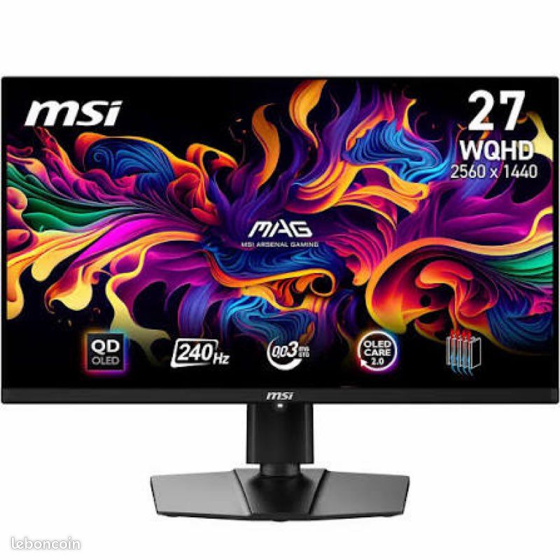 Écran MSI MAG 271QPX QD-OLED E2 26.5” WQHD (image 1)