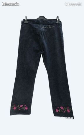 Pantalon Jean Capri Jaune Marie Sara – Taille 36 (étiqueté 31), Coton élasthanne, Neuf