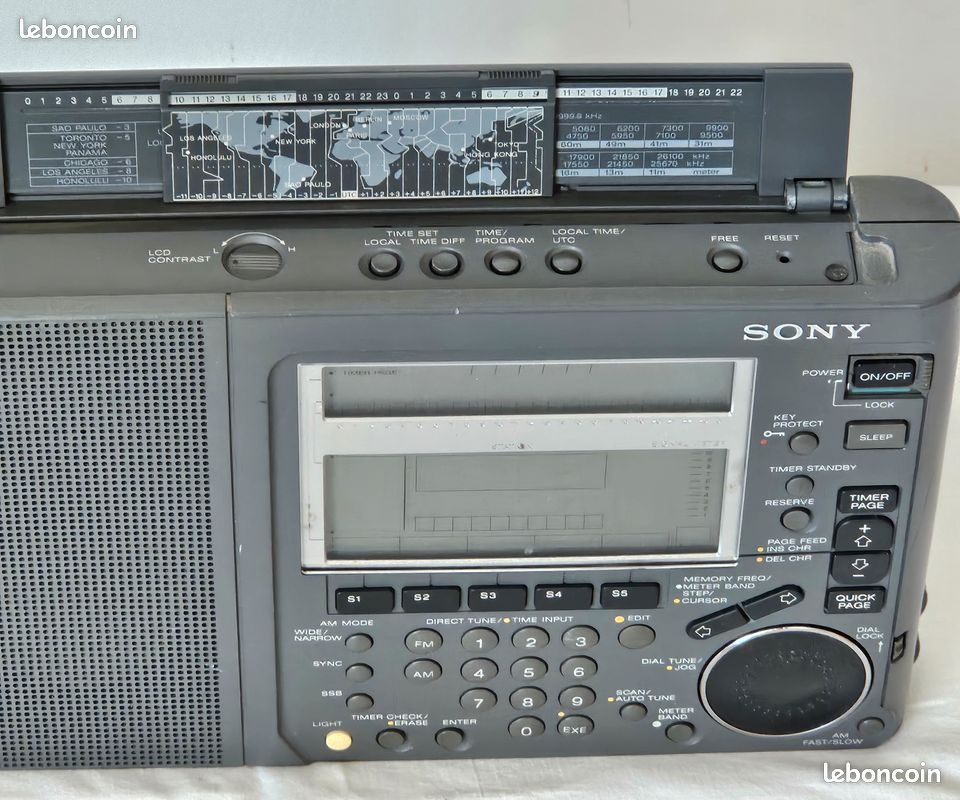 Sony icf-sw77l word band receiver ondes courtes sw- mw -lw - fm stereo tres bon etat (image 9)