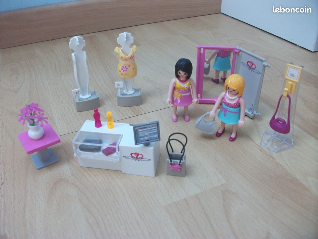 Valisette transportable shopping boutique de vêtements - playmobil (image 1)