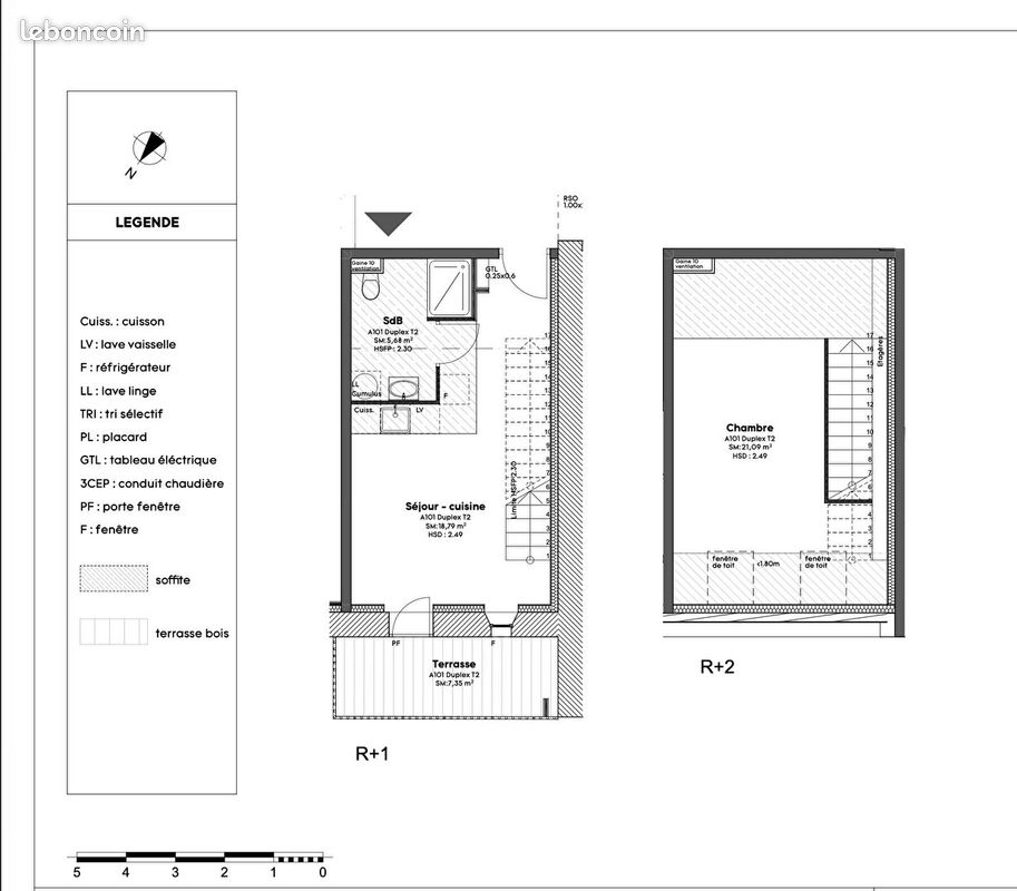Appartement 2 pièces 45 m² (image 2)