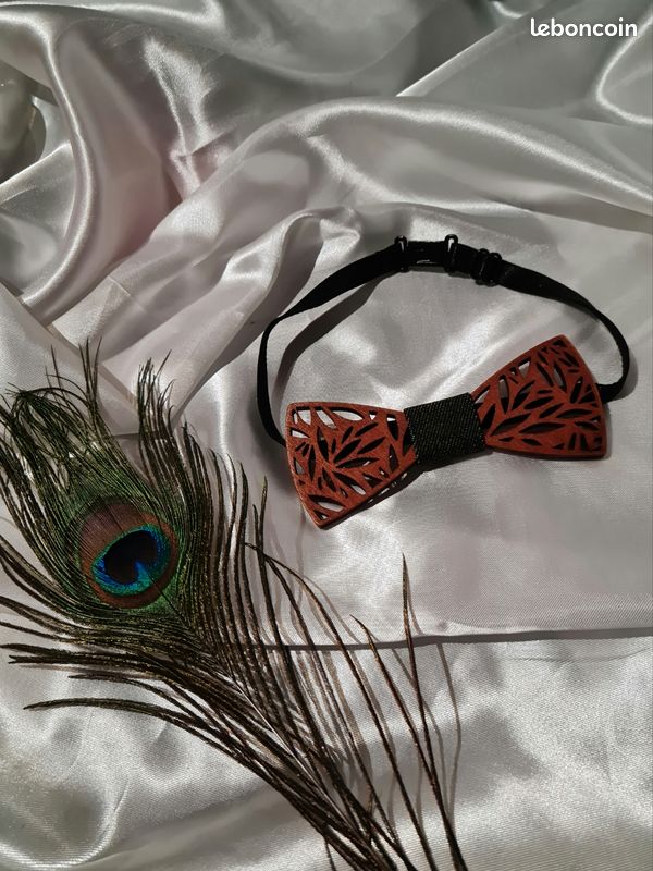 Noeud papillon en bois 🦋 neuf/ accessoire mariage (image 5)