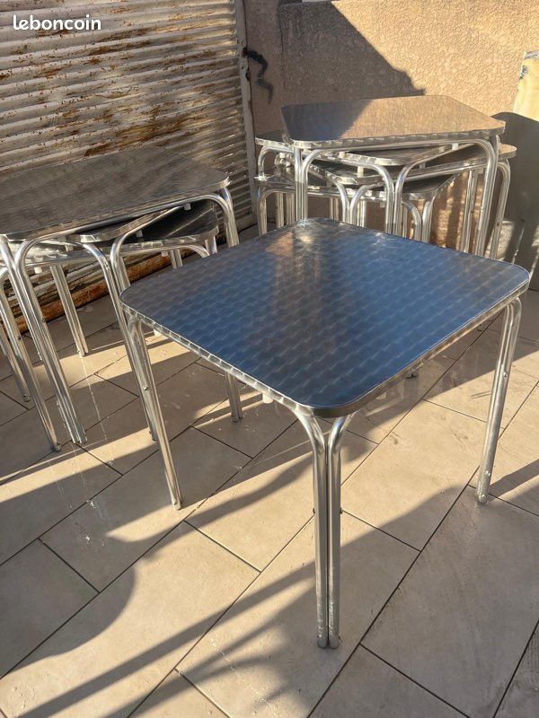 Lot de Tables de terrasse inox pour restaurant ou bar (image 3)