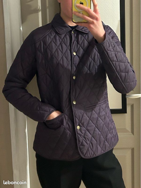 Veste matelassée doudoune Barbour femme taille M 38 violet foncé