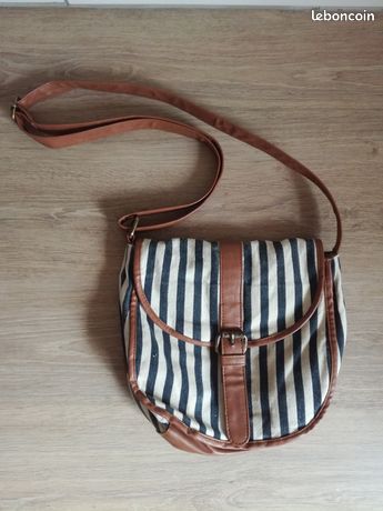 Sac à main bandoulière rayé
