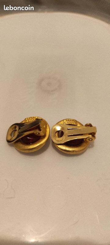 Boucles d'oreilles vintage à clips Marc Labat (image 6)