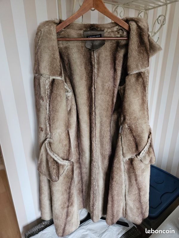 Manteau long marron T 40 et dieu créa la femme (image 6)