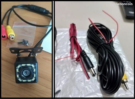 Caméra de recul 12LED neuve + 6mètres de cable vidéo (image 2)