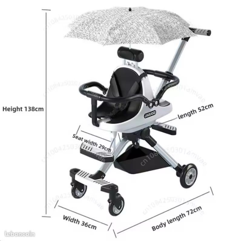 Poussette double enfant (image 3)