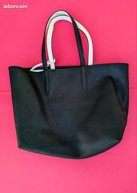 Sac cabas noir blanc Lacoste (image 6)