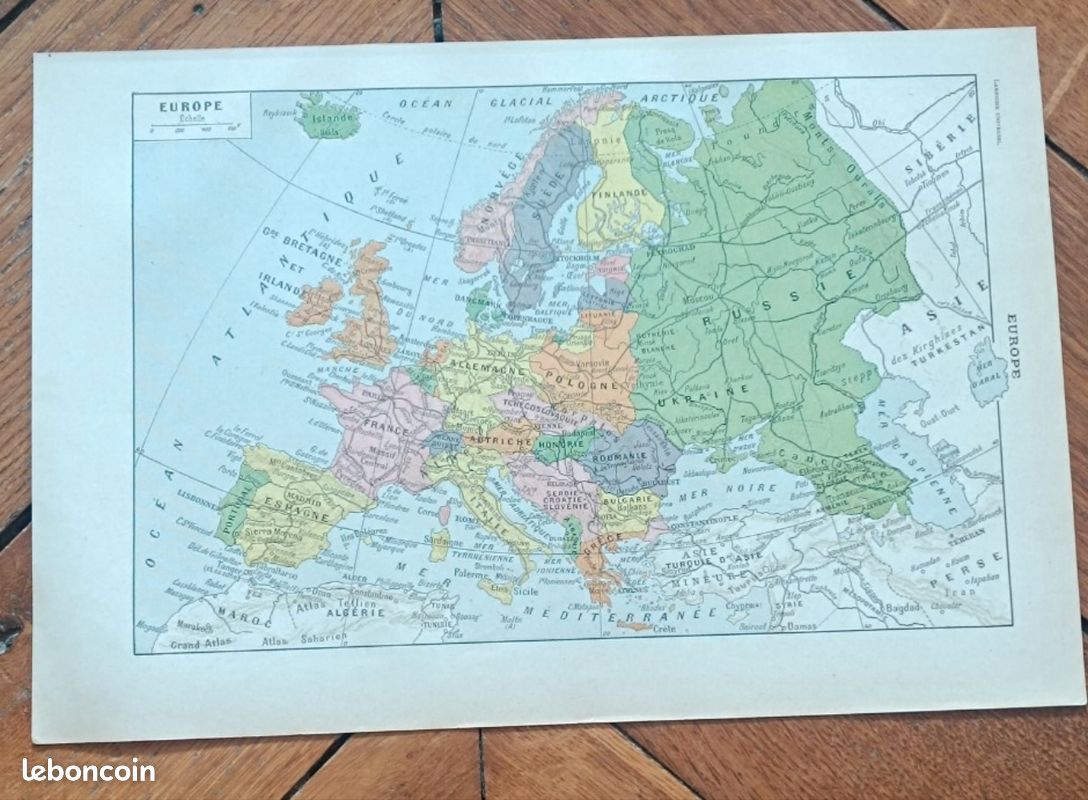Carte vintage de l'Europe (image 1)