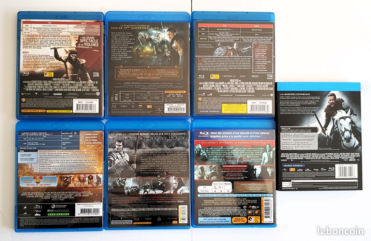 Lot de 07 Blu-Ray Disc Peplum, fantastique, moyen age (image 2)