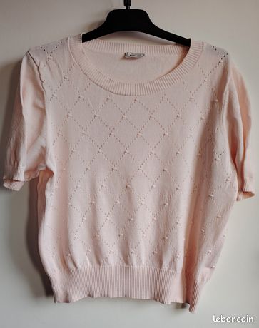 Pull rose clair à manches courtes – Pimkie – Taille M Vêtements