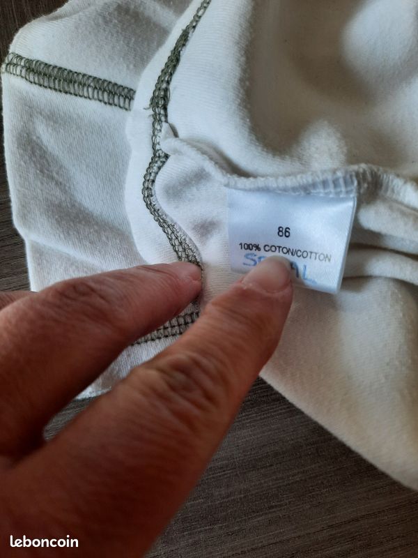 Polo blanc manches courtes 2 ans Am Stram Gram (image 5)