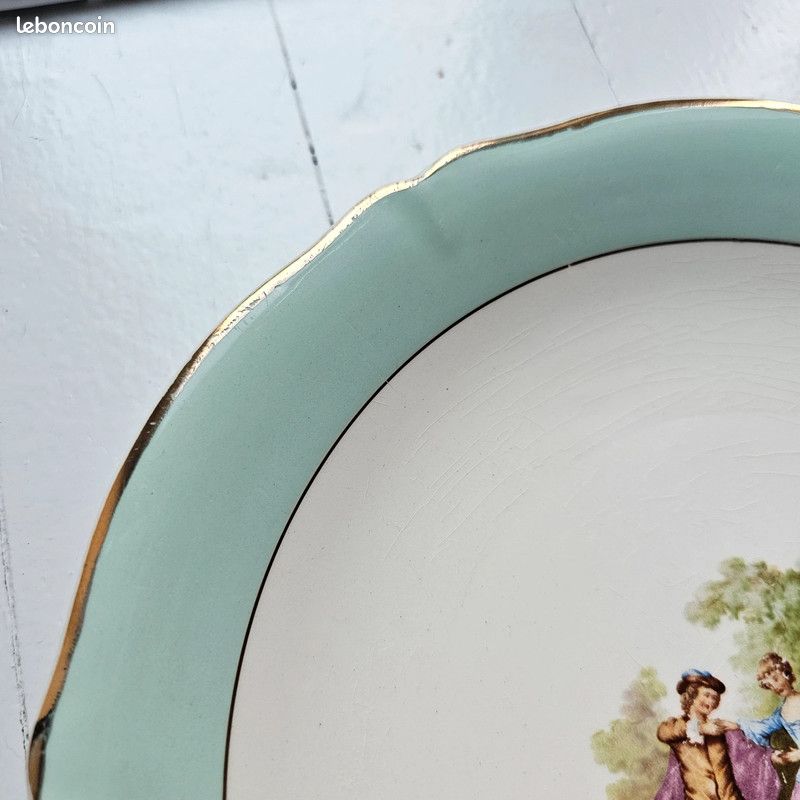 Céranord - Assiette plate ancienne en semi-porcelaine (image 6)