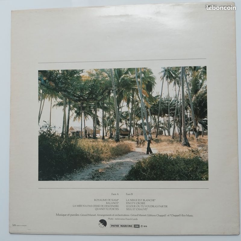 Disque vinyle 33t Gérard Manset LP Royaume De Siam (sortie 1979) (image 2)
