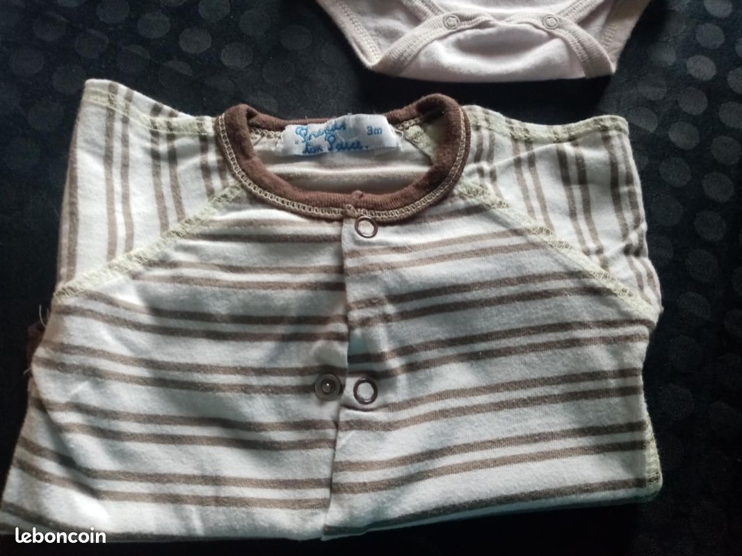 Lot de 6 body 3 mois boutonnage devant (image 10)