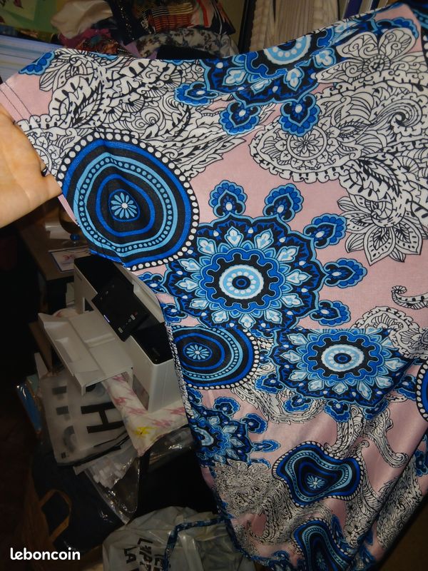 Tunique Femme Si Belle Et - Taille 50/52 - Rose Avec Motifs Géométriques - Neuf Avec étiquettes