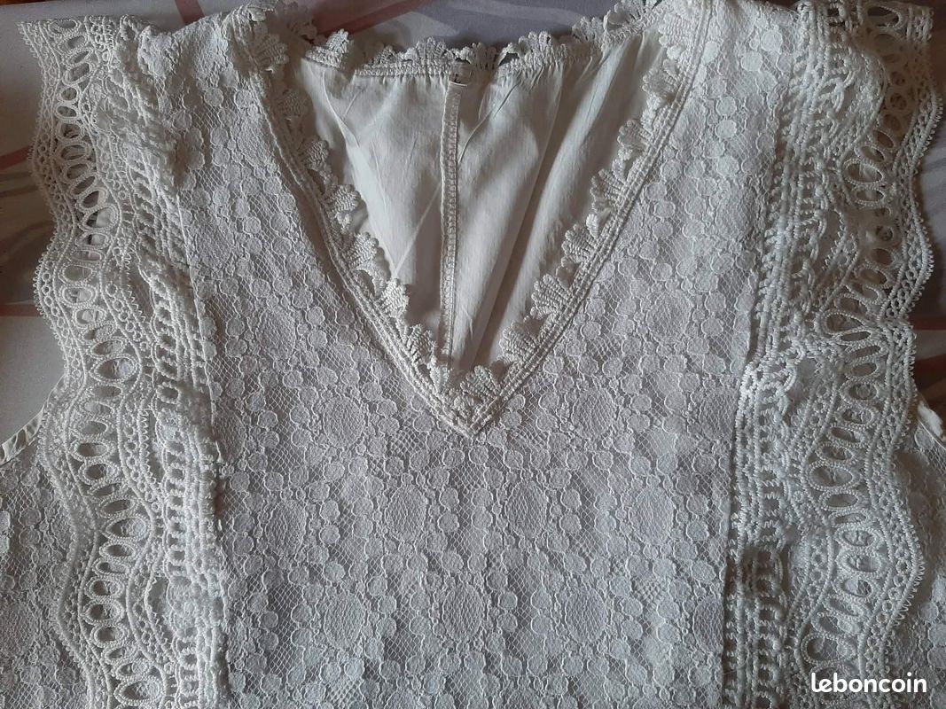 Lot de 3 chemisiers blancs taille L (image 5)