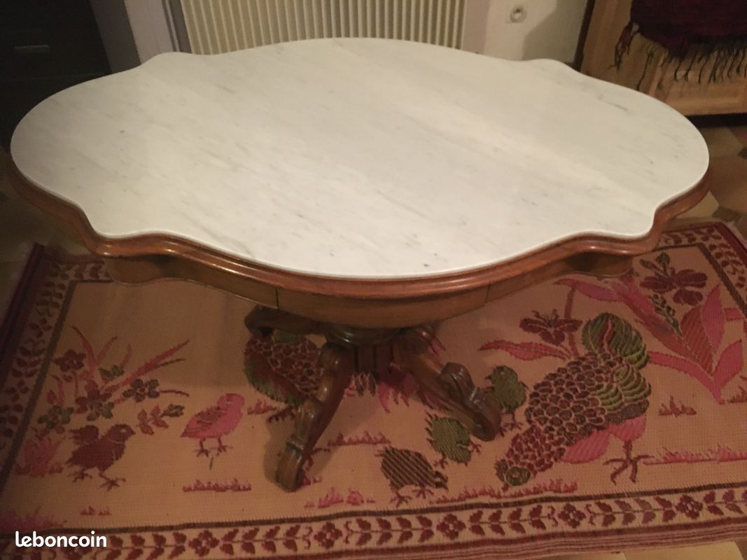TABLE VIOLON NAPOLEON III dessus Marbre (image 1)