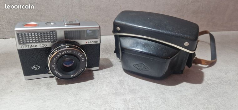 Appareil Photo Argentique Agfa Optima 200 Sensor + Sacoche Cuir - Très Bon état